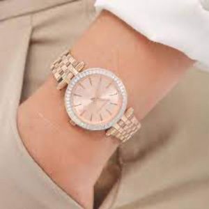 MICHAEL KORS~3192~Darci~LADIES' ROSE-GOLD SWAROVSKI CRYSTAL GLITZ WATCH